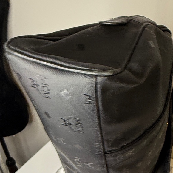 MCM Black Tote with Gold Details with COA - Picture 8 of 12